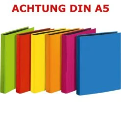 Veloflex Ringbuch Velocolor 1151300, A5, 2 Ring, Ring-Ø 25mm, Farbig Sortiert, 10 Stück