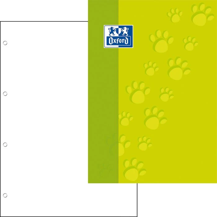 Oxford Zeichenblock Junior Tatzen 400073853, A4, 90g/qm, Weiß, 4-fach Gelocht, 100 Blatt 1 Oxford Zeichenblock Junior Tatzen 400073853, A4, 90g/qm, Weiß, 4-fach Gelocht, 100 Blatt
