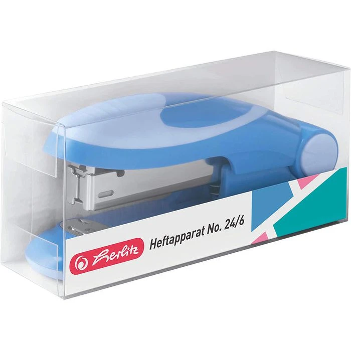 Herlitz Heftgerät 50025459 Ergonomie, Heftleistung 15 Blatt, Baltic Blue 2 Herlitz Heftgerät 50025459 Ergonomie, Heftleistung 15 Blatt, Baltic Blue – Bild 2