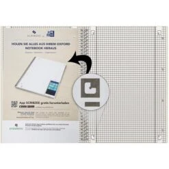 Oxford Collegeblock 100050405, A4, Innen- & Außenrand 90 G/m² F. Linkshänder, Kariert -Novus Leitz Verkaufe faada739084340a937f9044209f5dada675a10b1 collegeblock oxford 100050405 a4